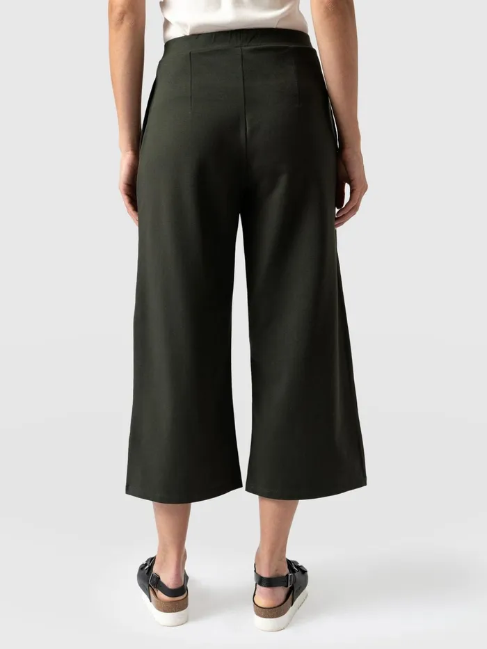 Saint And Sofia Shorts Women City Culotte 8211 Khaki Pleats Khaki Pleats