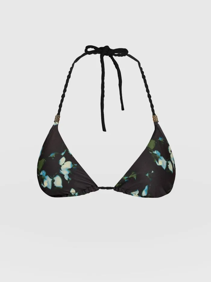 Saint And Sofia Swimwear Women Alba Triangle Bikini Top 8211 Blue Aurora Blue Aurora