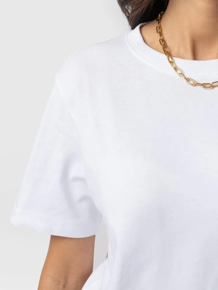 Saint And Sofia TShirts and Tanks Women Finsbury Crew Neck Tee 8211 White White