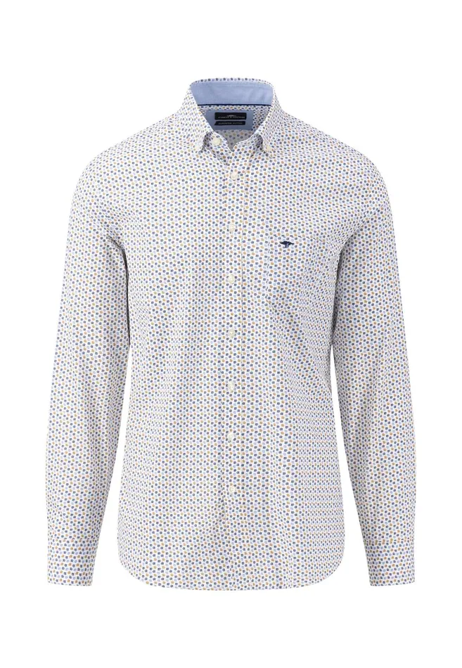 Sale Men FYNCHHATTON Patterned Buttondown Shirt With A Minimal Print Dusty Lavendersummer Breeze Sale Men FYNCHHATTON Patterned Buttondown Shirt With A Minimal Print Dusty Lavendersummer Breeze