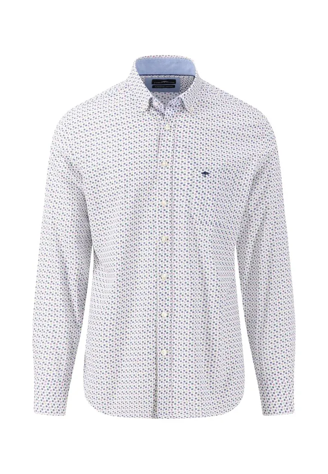 Sale Men FYNCHHATTON Patterned Buttondown Shirt With A Minimal Print Dusty Lavendersummer Breeze Sale Men FYNCHHATTON Patterned Buttondown Shirt With A Minimal Print Dusty Lavendersummer Breeze