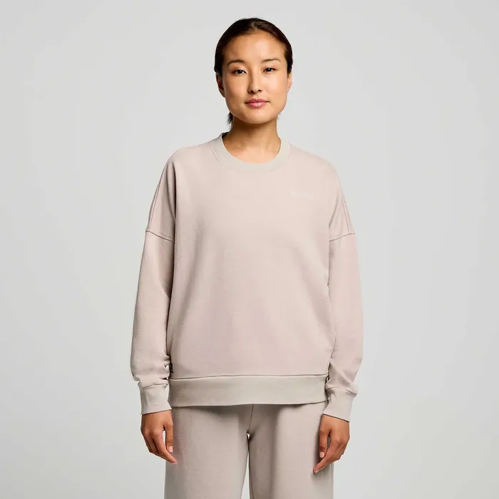 Saucony Tops Women Recovery Crew Dove Graphic