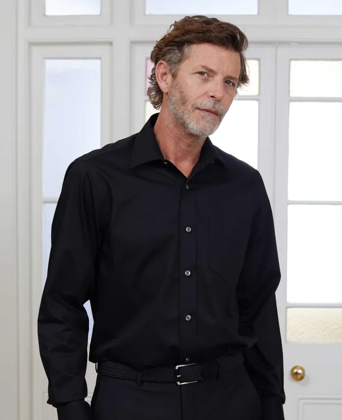 Savile Row Company Black Fine Twill Classic Fit Formal Shirt 8211 Single Cuff Black Twill Men Formal Shirts Savile Row Company Black Fine Twill Classic Fit Formal Shirt 8211 Single Cuff Black Twill Men Formal Shirts