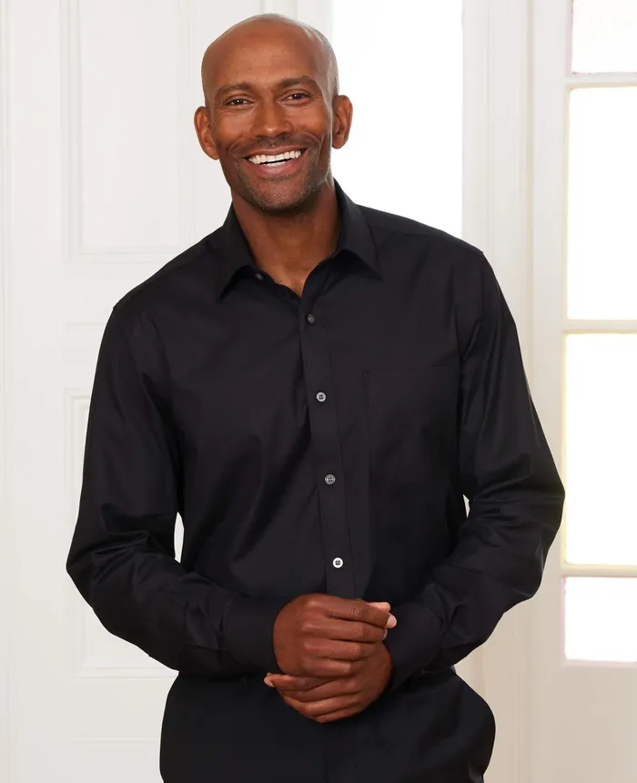Savile Row Company Black Stretch Cotton Classic Fit Formal Shirt 8211 Single Cuff Men Formal Shirts Savile Row Company Black Stretch Cotton Classic Fit Formal Shirt 8211 Single Cuff Men Formal Shirts