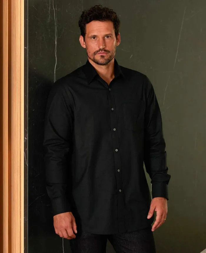 Savile Row Company Black Stretch Cotton Classic Fit Formal Shirt 8211 Single Cuff Men Formal Shirts Savile Row Company Black Stretch Cotton Classic Fit Formal Shirt 8211 Single Cuff Men Formal Shirts