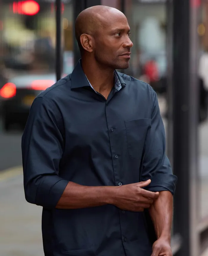 Savile Row Company Navy Cotton Twill Classic Fit SmartCasual Shirt 8211 Single Cuff Navy Twill Men Casual Shirts Savile Row Company Navy Cotton Twill Classic Fit SmartCasual Shirt 8211 Single Cuff Navy Twill Men Casual Shirts