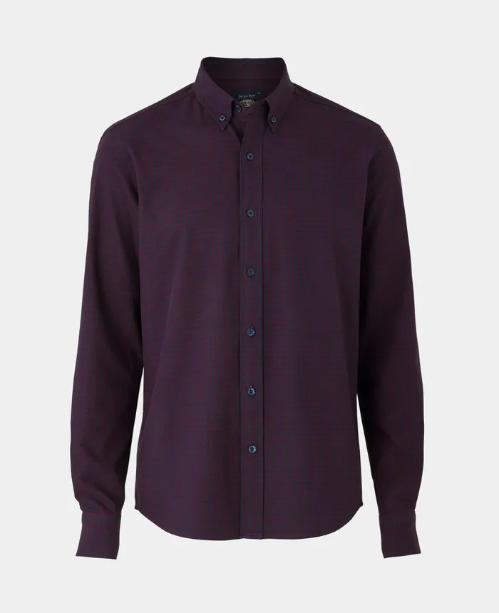 Savile Row Company Navy Maroon Slim Fit Gingham Oxford Shirt Burgundy Check Men Casual Shirts Savile Row Company Navy Maroon Slim Fit Gingham Oxford Shirt Burgundy Check Men Casual Shirts