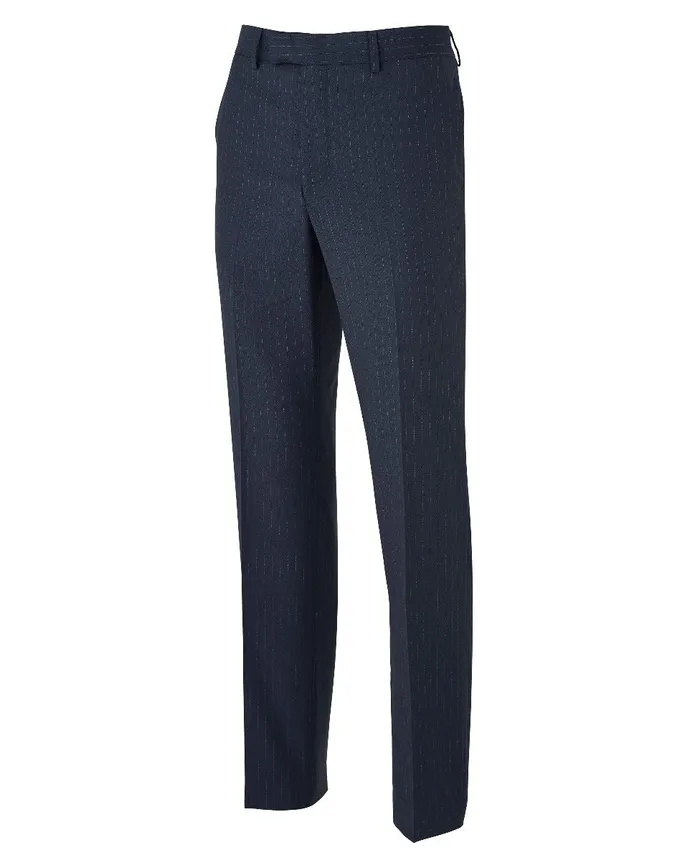 Savile Row Company Navy Stripe Tailored Suit Trousers Men Suit Trousers