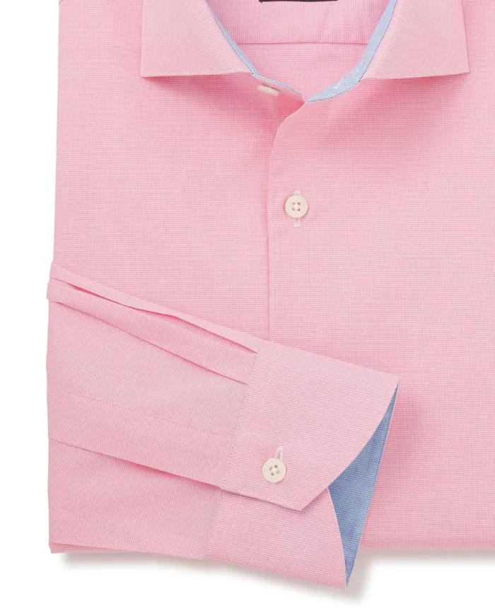 Savile Row Company Pink Cotton Dobby Slim Fit SmartCasual Shirt 8211 Single Cuff Pink Micro Check Men Casual Shirts Savile Row Company Pink Cotton Dobby Slim Fit SmartCasual Shirt 8211 Single Cuff Pink Micro Check Men Casual Shirts