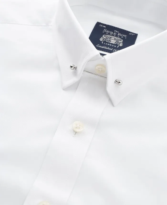 Savile Row Company White Classic Fit Pin Collar Shirt 8211 Double Cuff Men Formal Shirts Savile Row Company White Classic Fit Pin Collar Shirt 8211 Double Cuff Men Formal Shirts