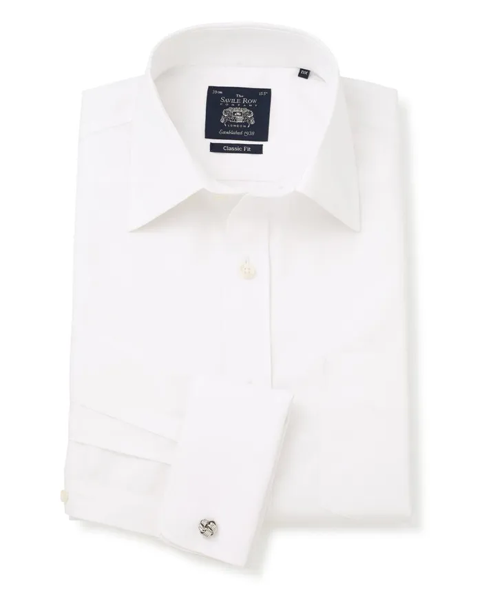 Savile Row Company White Poplin Classic Fit NonIron Formal Shirt 8211 Single Or Double Cuff Men NonIron Shirts Savile Row Company White Poplin Classic Fit NonIron Formal Shirt 8211 Single Or Double Cuff Men NonIron Shirts