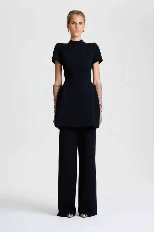 Scanlan Theodore CREPE KNIT TROUSER BLACK Women Trousers