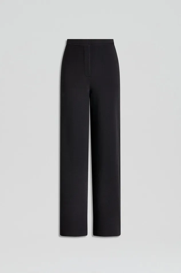 Scanlan Theodore CREPE KNIT TROUSER BLACK Women Trousers Scanlan Theodore CREPE KNIT TROUSER BLACK Women Trousers