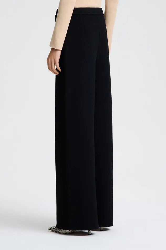 Scanlan Theodore CREPE KNIT TROUSER BLACK Women Trousers Scanlan Theodore CREPE KNIT TROUSER BLACK Women Trousers