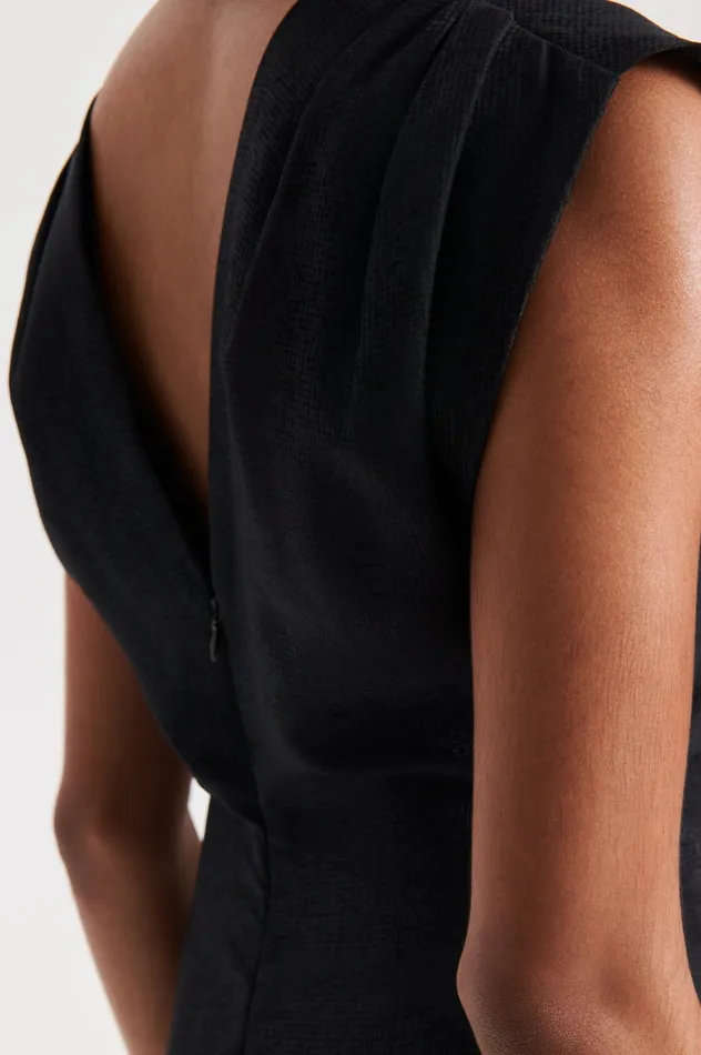 Scanlan Theodore Dresses Women SILK JACQUARD MINI BLACK Scanlan Theodore Dresses Women SILK JACQUARD MINI BLACK