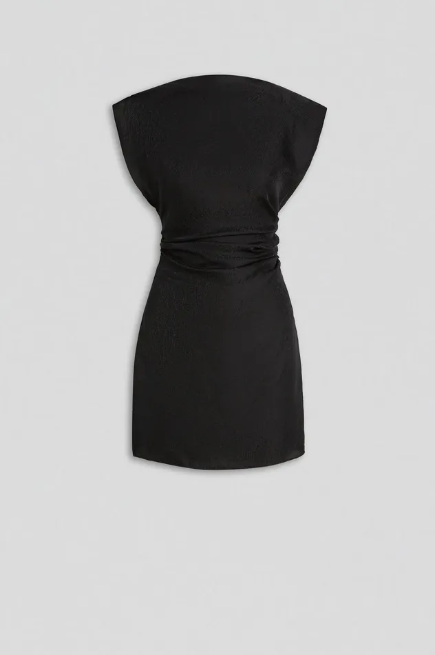Scanlan Theodore Dresses Women SILK JACQUARD MINI BLACK Scanlan Theodore Dresses Women SILK JACQUARD MINI BLACK