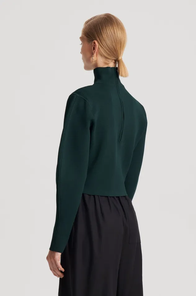 Scanlan Theodore Knitwear Women CREPE KNIT COCOON SLEEVE SWEATER DARKGREEN Scanlan Theodore Knitwear Women CREPE KNIT COCOON SLEEVE SWEATER DARKGREEN