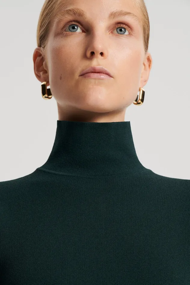 Scanlan Theodore Knitwear Women CREPE KNIT COCOON SLEEVE SWEATER DARKGREEN Scanlan Theodore Knitwear Women CREPE KNIT COCOON SLEEVE SWEATER DARKGREEN