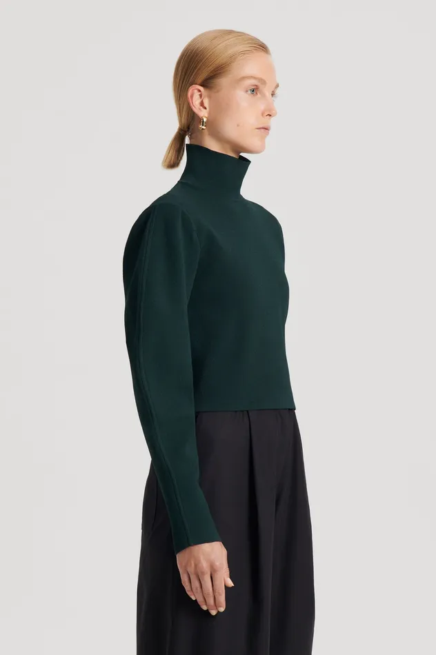 Scanlan Theodore Knitwear Women CREPE KNIT COCOON SLEEVE SWEATER DARKGREEN Scanlan Theodore Knitwear Women CREPE KNIT COCOON SLEEVE SWEATER DARKGREEN