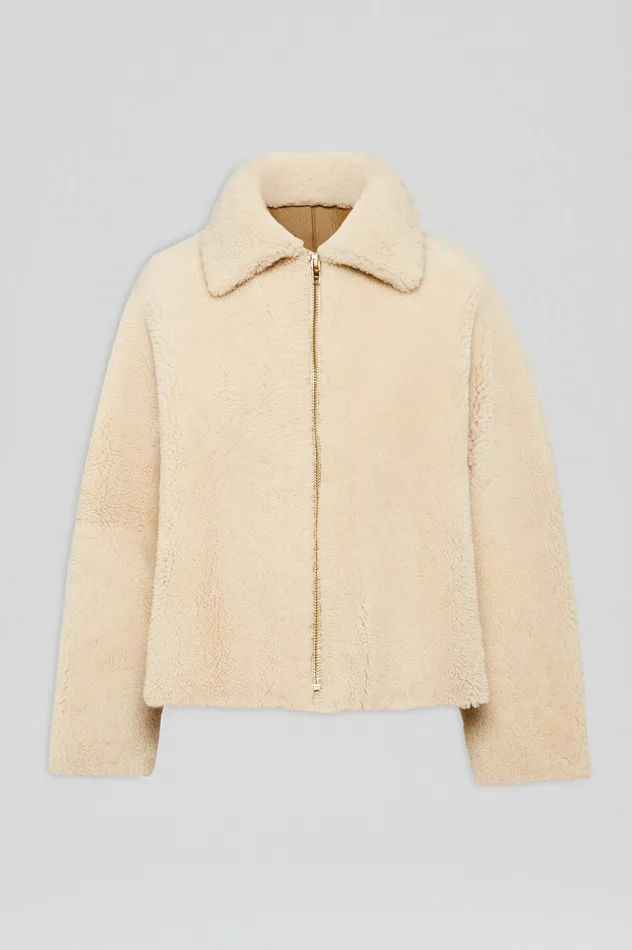 Scanlan Theodore SHEARLING COCOON SLEEVE JACKET BEIGE Women Jackets Scanlan Theodore SHEARLING COCOON SLEEVE JACKET BEIGE Women Jackets