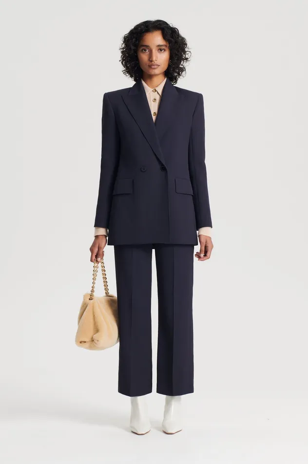 Scanlan Theodore TAILORED DRAPE JACKET NAVY Women Jackets