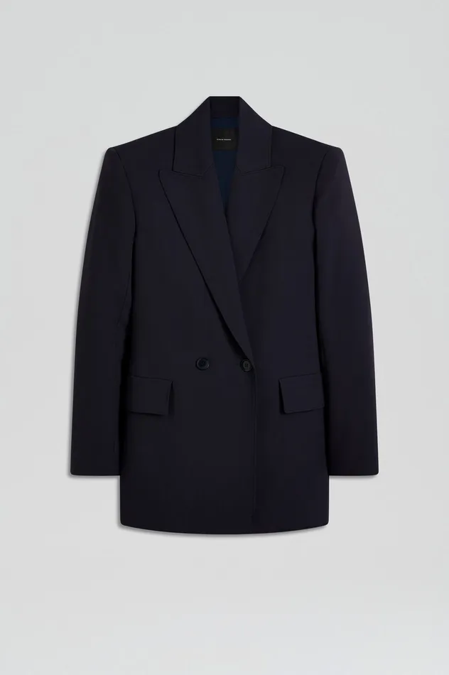 Scanlan Theodore TAILORED DRAPE JACKET NAVY Women Jackets Scanlan Theodore TAILORED DRAPE JACKET NAVY Women Jackets