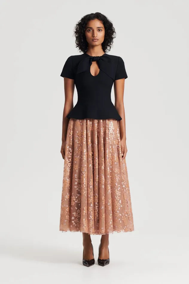 Scanlan Theodore TINSEL FLORAL SKIRT SPICE Women Skirts