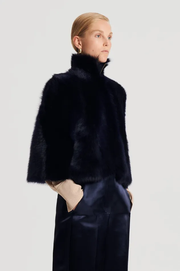 Scanlan Theodore TOSCANA CAPE NAVY Women Jackets Scanlan Theodore TOSCANA CAPE NAVY Women Jackets