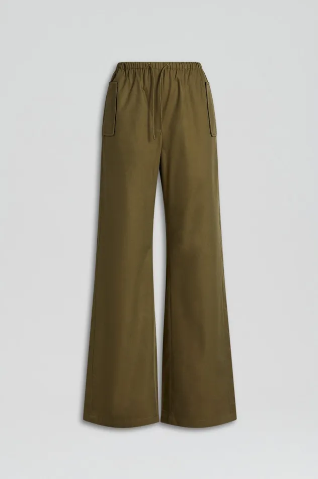 Scanlan Theodore Trousers Women POCKET CARGO KHAKI Scanlan Theodore Trousers Women POCKET CARGO KHAKI