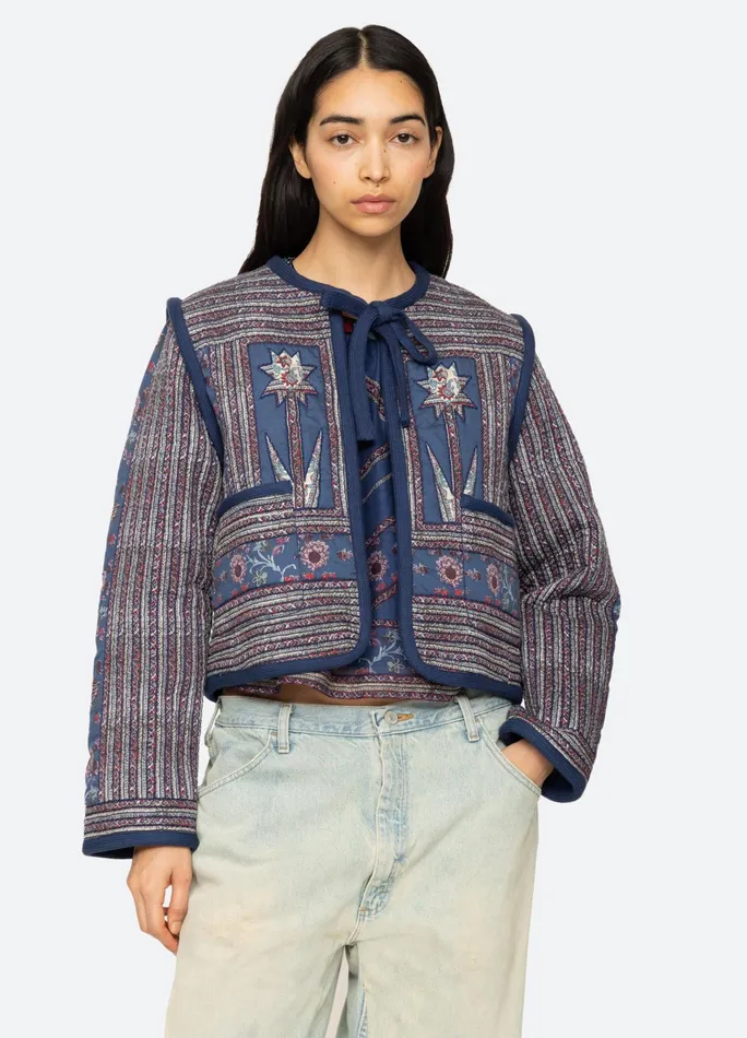 Sea New York Outerwear Valeria Quilted Jacket Navy 8211 Women