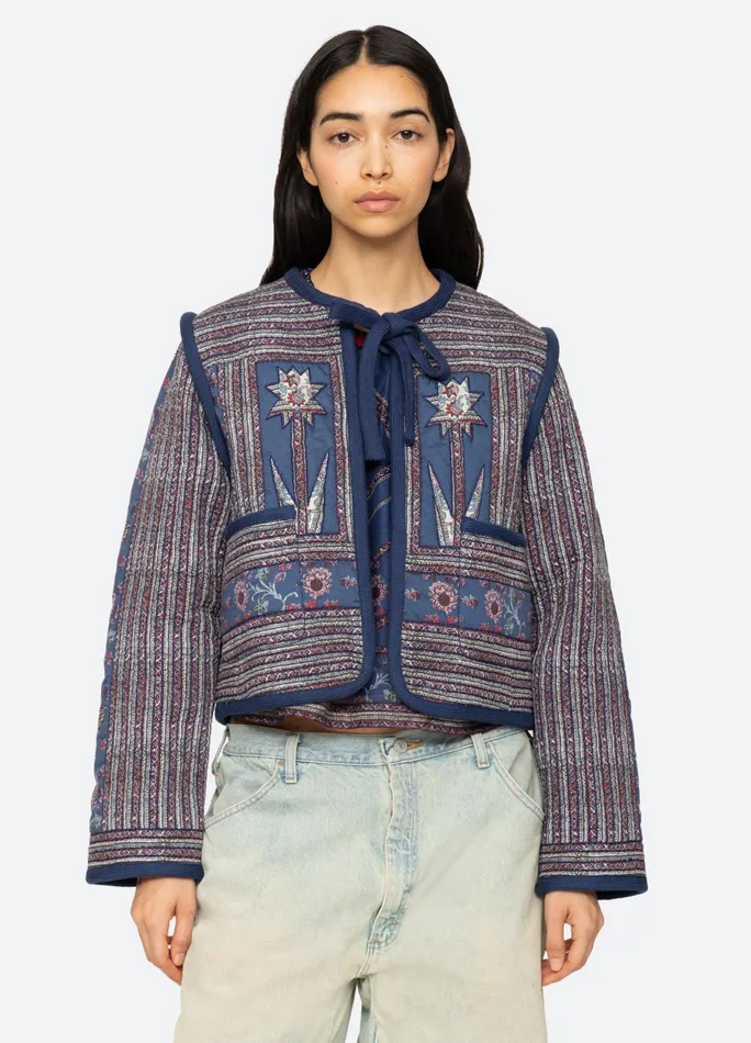 Sea New York Outerwear Valeria Quilted Jacket Navy 8211 Women