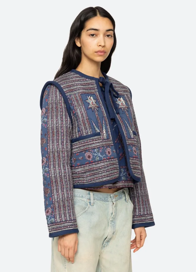 Sea New York Outerwear Valeria Quilted Jacket Navy 8211 Women