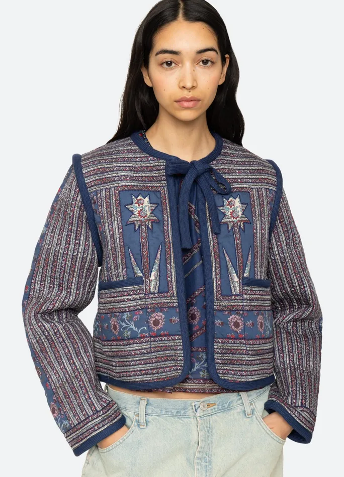 Sea New York Outerwear Valeria Quilted Jacket Navy 8211 Women