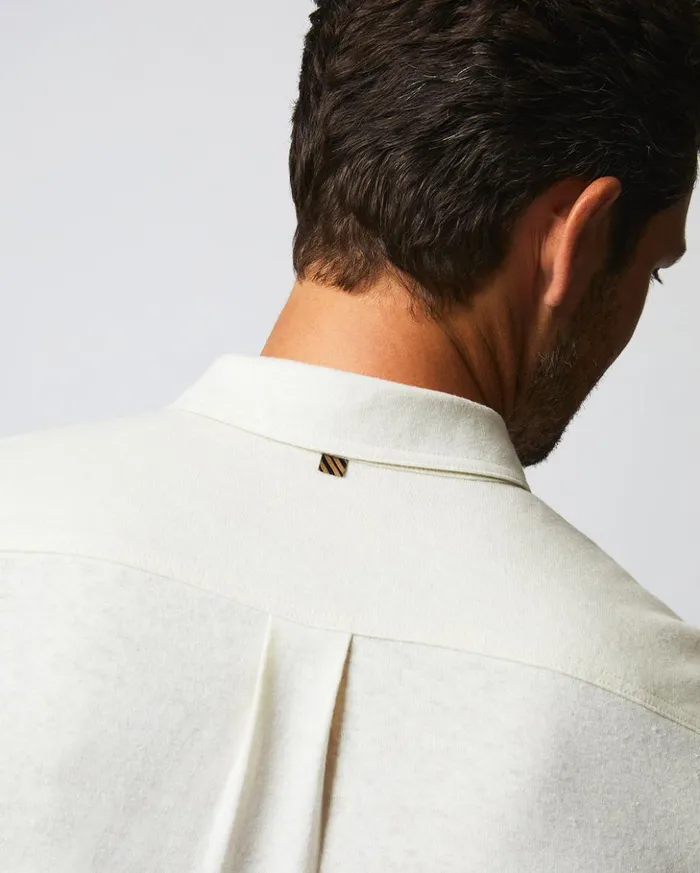 Shirting Men Billy Reid Ls Hemp Cotton Knit Shirt Tinted White