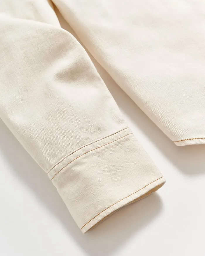 Shirting Men Billy Reid Shoals Twill Shirt Natural