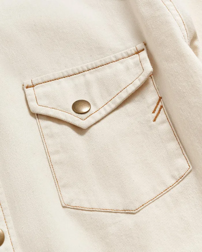 Shirting Men Billy Reid Shoals Twill Shirt Natural