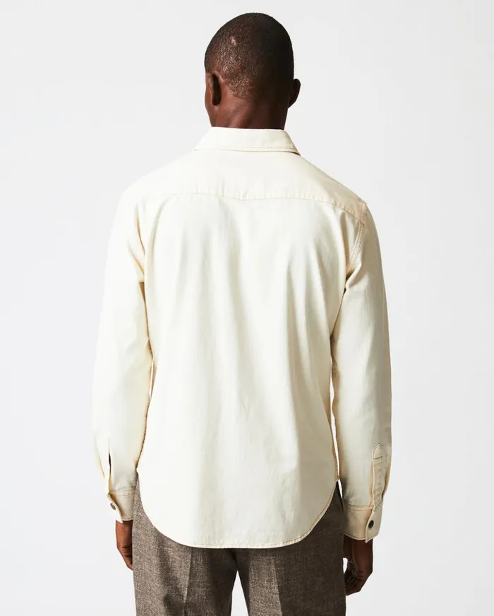 Shirting Men Billy Reid Shoals Twill Shirt Natural