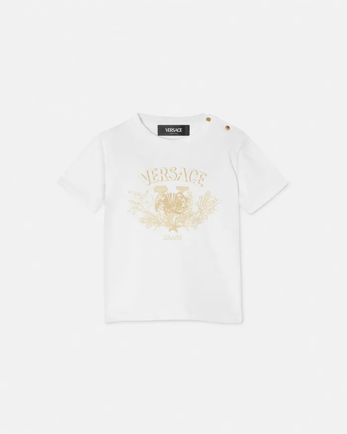 Shirts and Tshirts Kids Versace University Coral Baby TShirt White