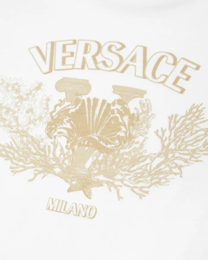 Shirts and Tshirts Kids Versace University Coral Baby TShirt White