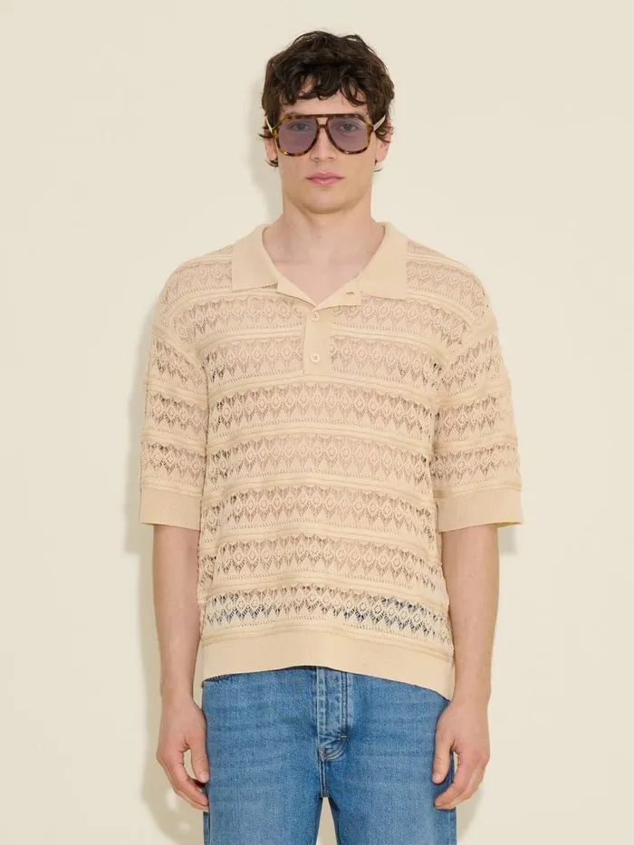 Shirts and Tops Men Holzweiler Drift Polo Beige
