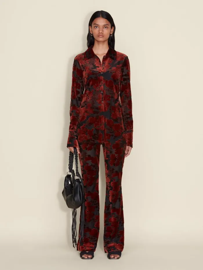 Shirts and Tops Women Holzweiler Cissi Devore Shirt Brown Mix