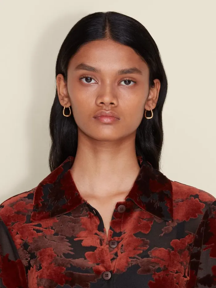 Shirts and Tops Women Holzweiler Cissi Devore Shirt Brown Mix