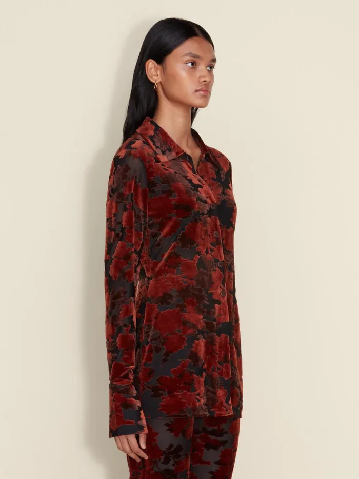 Shirts and Tops Women Holzweiler Cissi Devore Shirt Brown Mix