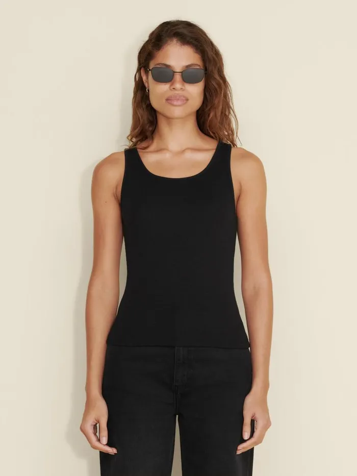 Shirts and Tops Women Holzweiler Fitted Rib Singlet Black