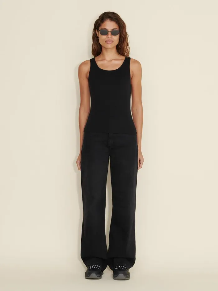 Shirts and Tops Women Holzweiler Fitted Rib Singlet Black
