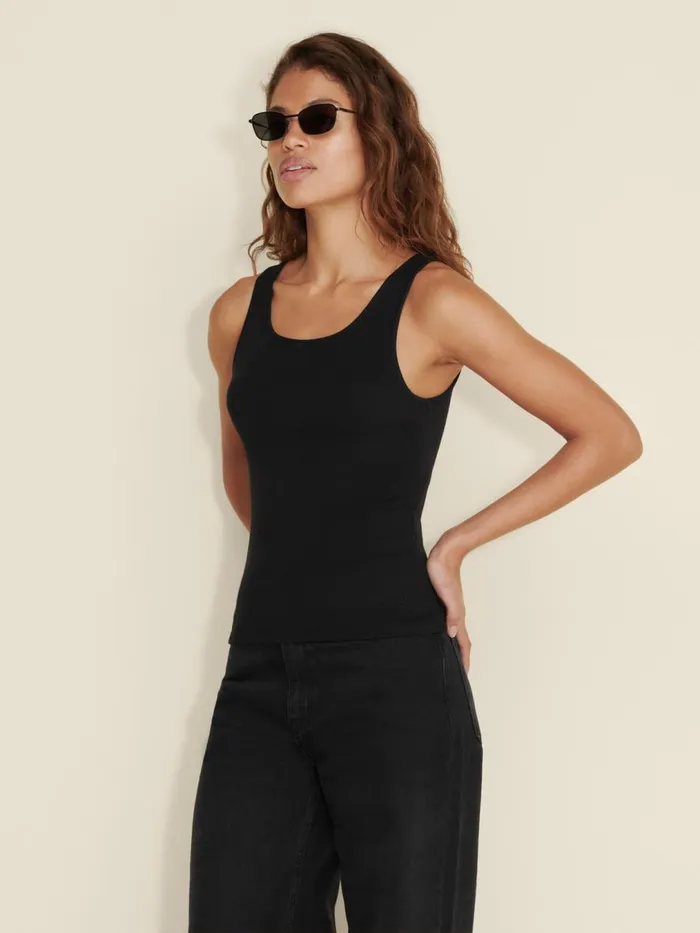 Shirts and Tops Women Holzweiler Fitted Rib Singlet Black