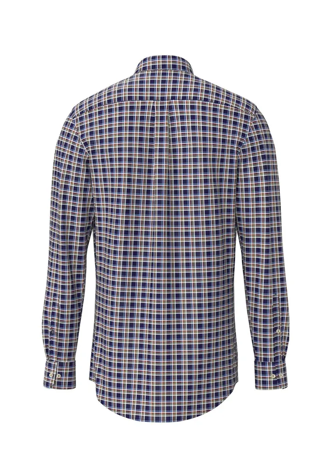 Shirts Men FYNCHHATTON Carroted Shirt With Buttondown Collar Navywhite