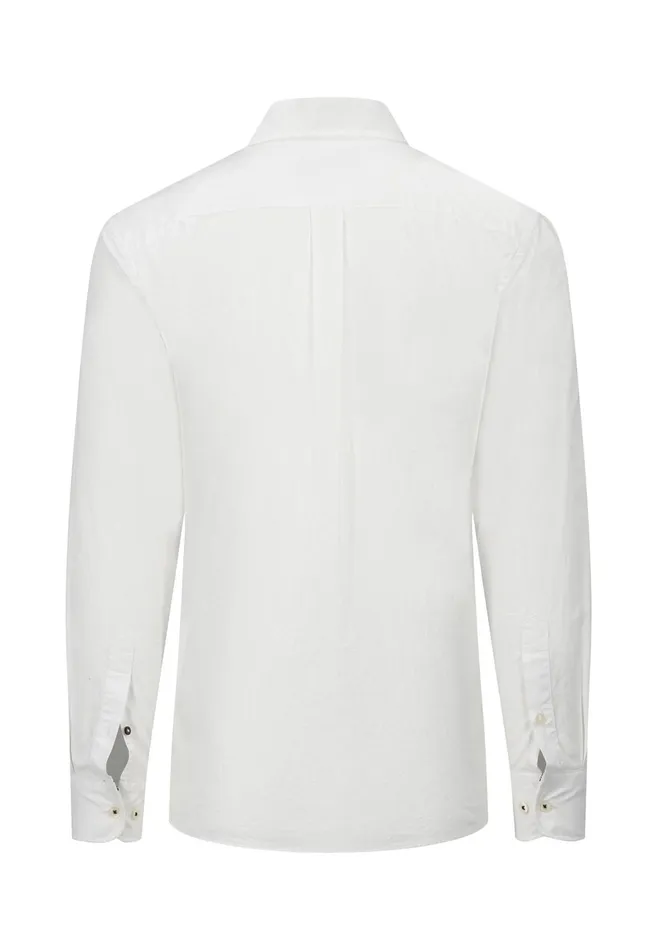 Shirts Men FYNCHHATTON Cotton Shirt With A Buttondown Collar Soft Bluenavycloud Bluewhite