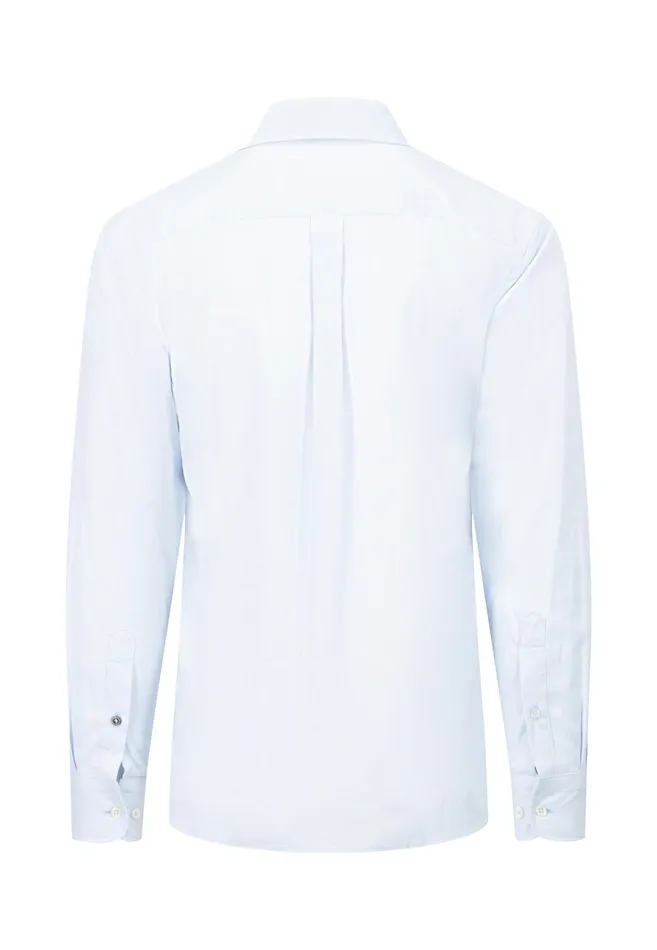 Shirts Men FYNCHHATTON Cotton Shirt With A Buttondown Collar Soft Bluenavycloud Bluewhite