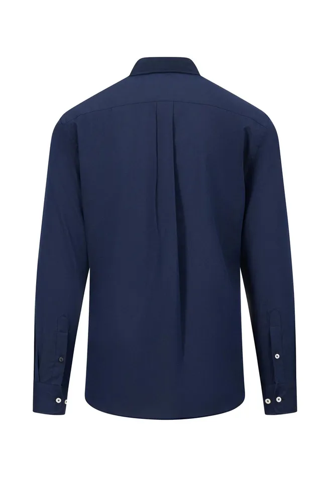 Shirts Men FYNCHHATTON Cotton Shirt With A Buttondown Collar Soft Bluenavycloud Bluewhite